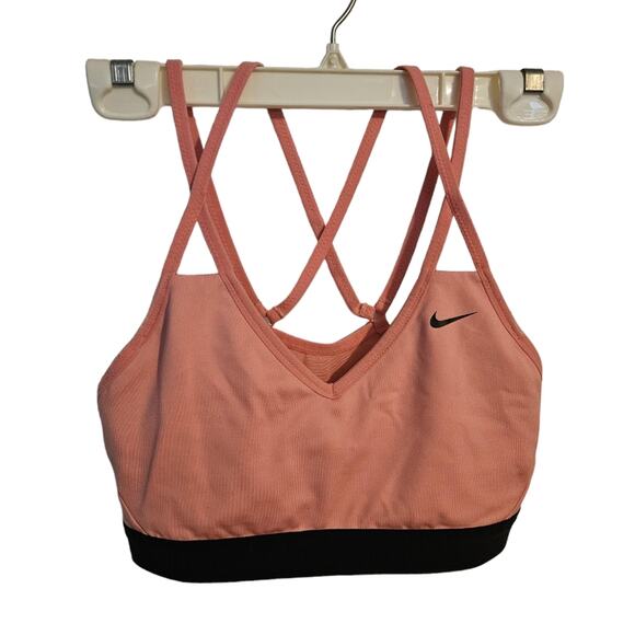 NIKE Dri-fit sports bra Pink and Black size M - Picture 1 of 4